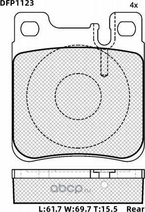 Колодки тормозные дисковые Double Force Double Force. Артикул DFP1123