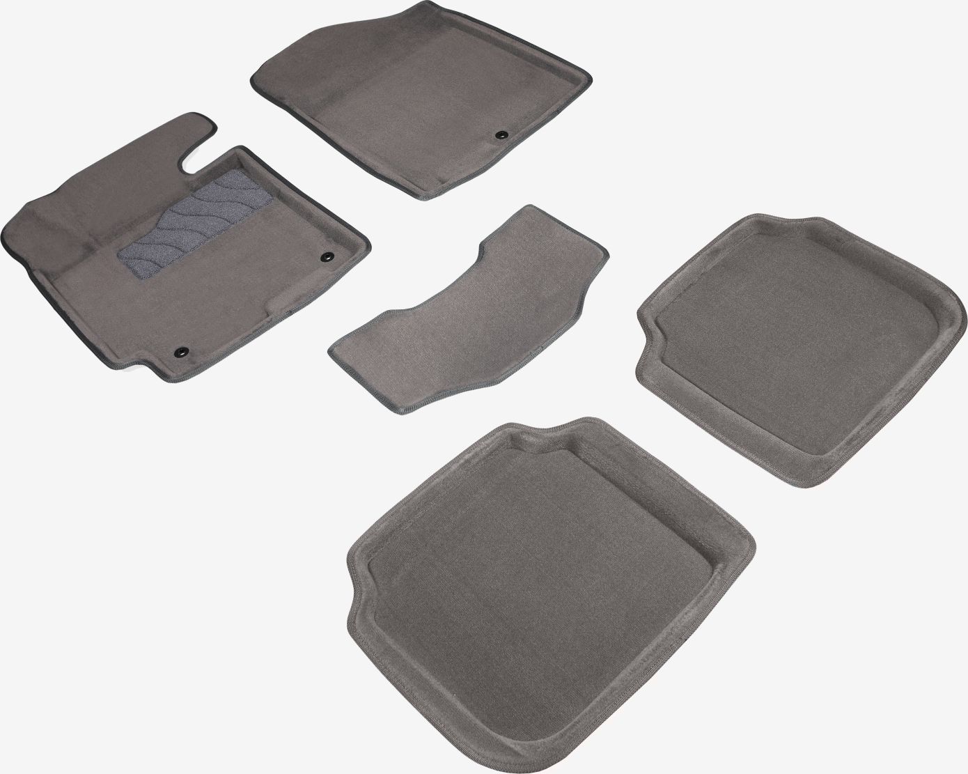 Коврики Seintex 3D ворсовые для салона Hyundai Elantra V 2011-2015 СЕРЫЕ. Артикул 92617