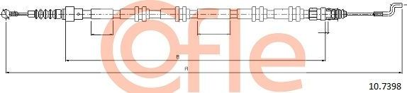 Трос ручника (тросик ручного тормоза) Cofle. Артикул 92.10.7398