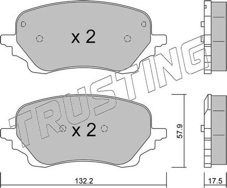Тормозные колодки Trusting. Артикул 1247.0