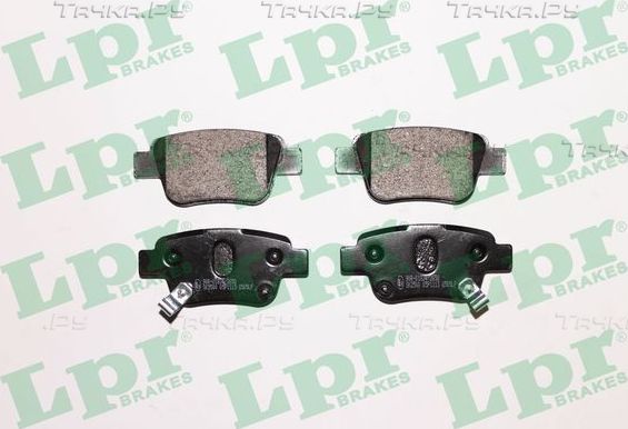 Тормозные колодки LPR задние для Toyota Corolla E140, E150 2007-2014. Артикул 05P1113