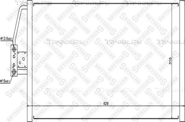 Радиатор кондиционера (конденсатор) Stellox. Артикул 10-45322-SX