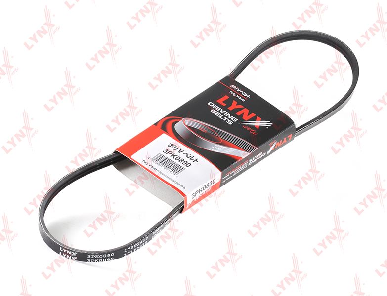Приводной ремень поликлиновой LYNXauto. Артикул 3PK0890