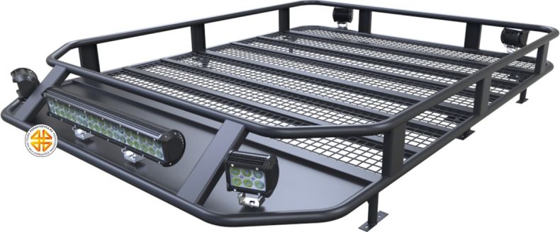 Багажник экспедиционный Podgotoffka 1900х1100х120 мм со стальной площадкой, сеткой и креплением в штатные места для Great Wall Hover H3. Артикул PGT-B.88.03