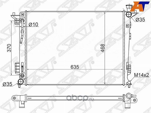 РАДИАТОР KIA SPORTAGE  HYUNDAI IX35 2.02.4 10- S (SAT). Артикул SGHY0014