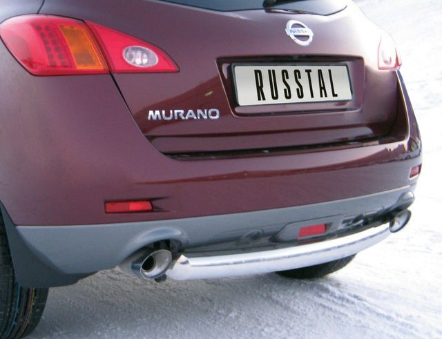 Защита RusStal заднего бампера d76 (дуга) для Nissan Murano Z51 2010-2015. Артикул NMZ-010315