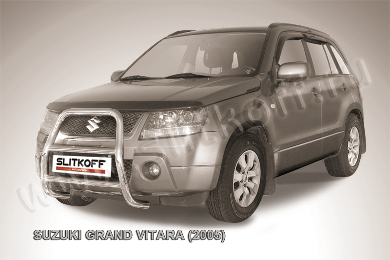 Кенгурятник Slitkoff d57 высокий для Suzuki Grand Vitara III 5-дв. 2005-2008. Артикул SGV05004