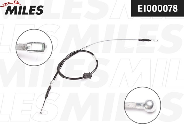 Трос ручника (тросик ручного тормоза) Miles задний правый/левый для Audi 100 IV (C4) 1990-1994. Артикул EI000078