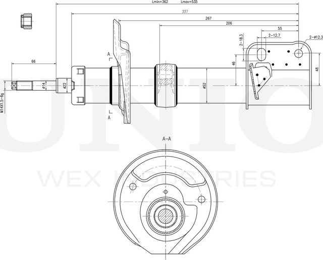 Амортизатор подвески (Unio). Артикул SAB-10287