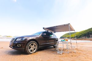 Стенки РИФ к автомобильной маркизе 2х2,5 м (канвас) песочный. Артикул RIF5306-2025C