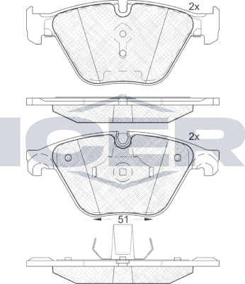 Тормозные колодки Icer. Артикул 181998
