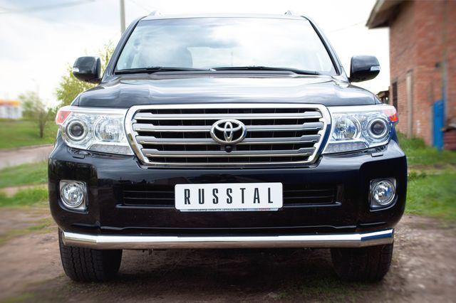 Защита RusStal переднего бампера 76L (секции-длинн.) для Toyota Land Cruiser 200 2012-2015. Артикул TLCZ-000511