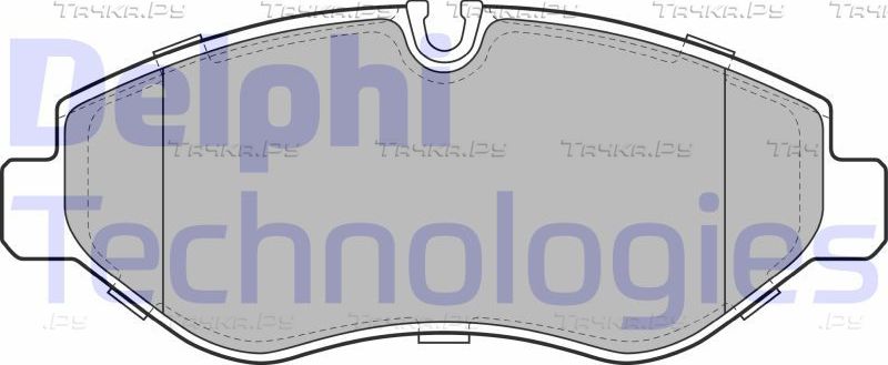 Тормозные колодки Delphi (Low-Metallic) передние для Mercedes-Benz Vito III (W447) 2014-2026. Артикул LP1982