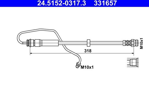 Тормозной шланг ATE. Артикул 24.5152-0317.3