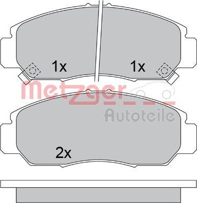 Тормозные колодки (в сборе) Metzger GREENPARTS передние для Honda Legend III 1999-2004. Артикул 1170536