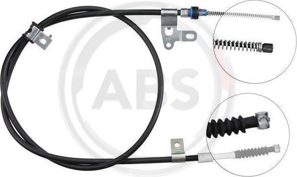 Трос ручника (тросик ручного тормоза) ABS задний правый для Toyota Corolla E120, E130 2001-2008. Артикул K19308