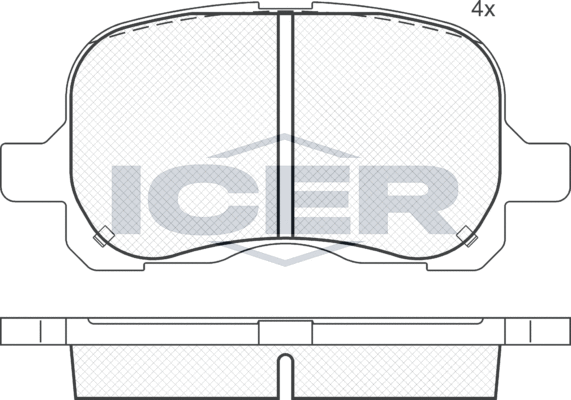 Тормозные колодки Icer. Артикул 181408