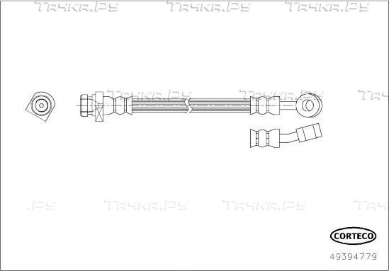 Тормозной шланг Corteco задний правый для Hyundai i30 I 2007-2012. Артикул 49394779