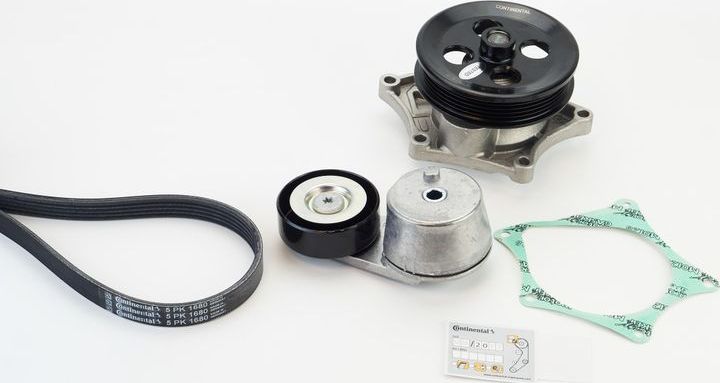 Комплект поликлинового ремня  с водяным насосом) OPEL: CORSA E ContiTech. Артикул 5PK1680WP1