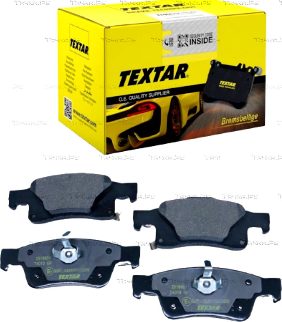 Тормозные колодки Textar Q+ задние для Jeep Grand Cherokee IV (WK2) 2010-2026. Артикул 2519601