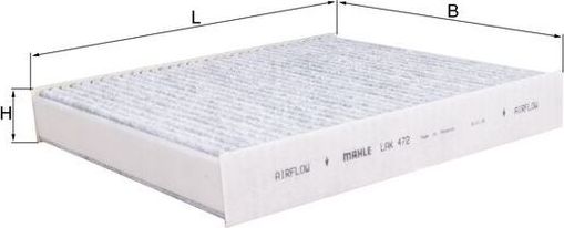 Салонный фильтр Mahle-Knecht. Артикул LAK 472