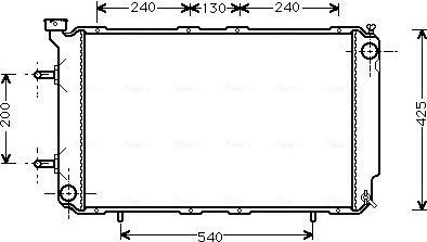 Радиатор охлаждения двигателя AVA. Артикул SU2032