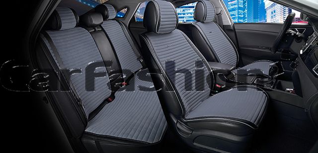 Накидки универсальные CarFashion Monaco Plus для авто, цвет Черный/Темно серый/Серый/Серый. Артикул 21838