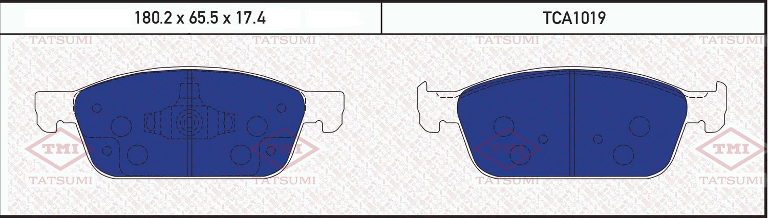 Колодки тормозные FORD KUGA/TOURNEO 13- перед. (Tatsumi). Артикул TCA1019