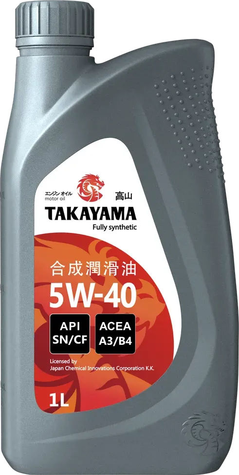 Масло моторное 5W40 TAKAYAMA 1л синтетика Adaptec API SN/CF ACEA A3/B Takayama. Артикул 605586