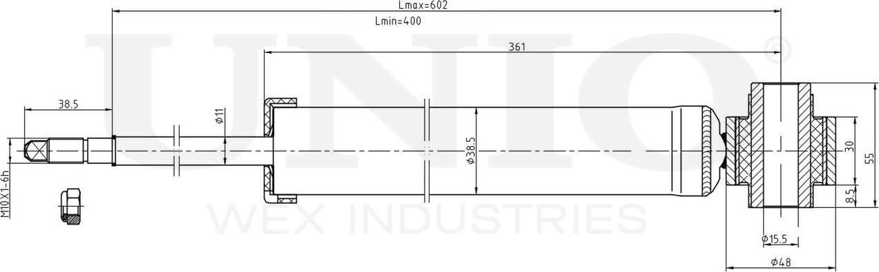 Амортизатор подвески (Unio). Артикул SAB-10536