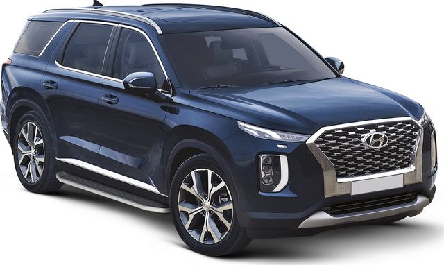 Пороги алюминиевые Rival Premium для Hyundai Palisade 2020-2026. Артикул A193ALP.2311.1