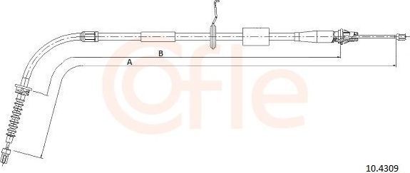 Трос ручника (тросик ручного тормоза) Cofle задний левый для MINI Countryman I (R60) 2010-2016. Артикул 92.10.4309