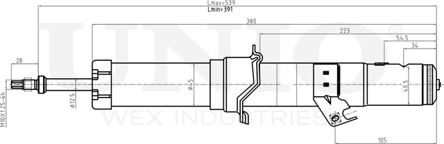 Амортизатор подвески (Unio). Артикул SAB-10011
