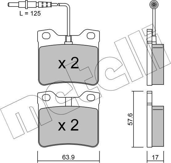Тормозные колодки Metelli. Артикул 22-0192-0