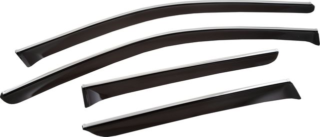 Дефлекторы Chromex для окон (c хром. молдингом) (4 шт.) Toyota C-HR 2016-2026. Артикул CHROMEX.63009