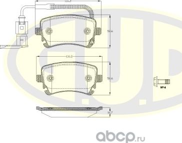 Тормозные колодки G.U.D.. Артикул GBP089711