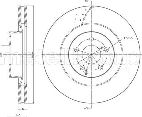Тормозной диск Trusting для Mercedes-Benz E-Класс III (W211, S211) 2003-2009. Артикул DF1044
