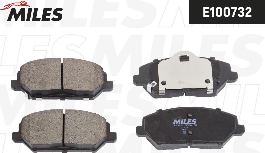 Тормозные колодки Miles (Semi-Metallic). Артикул E100732