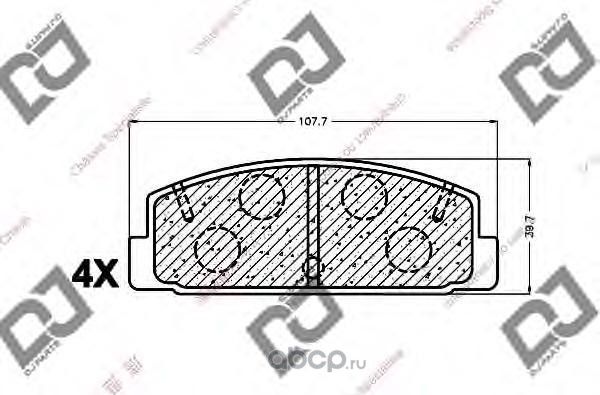 Колодки тормозные дисковые (DJ Parts). Артикул BP1351