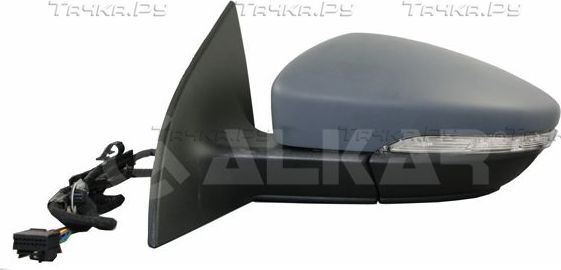 Зеркало боковое Alkar левое для Volkswagen Scirocco III 2008-2017. Артикул 6139133