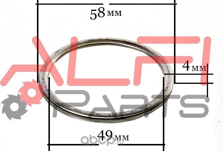 КОЛЬЦО-ПРОКЛАДКА СИСТЕМЫ ВЫХЛОПА (18212-SB2-961) 49/58/4 (Alfi Parts). Артикул GP1006