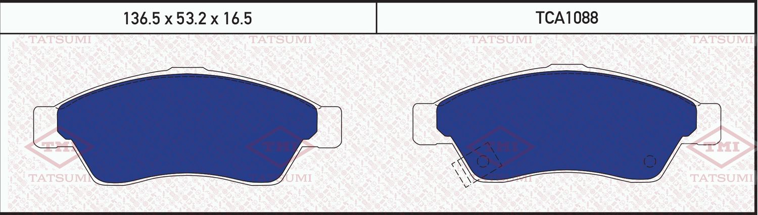 Колодки тормозные SUZUKI LIANA 01- перед. (Tatsumi). Артикул TCA1088