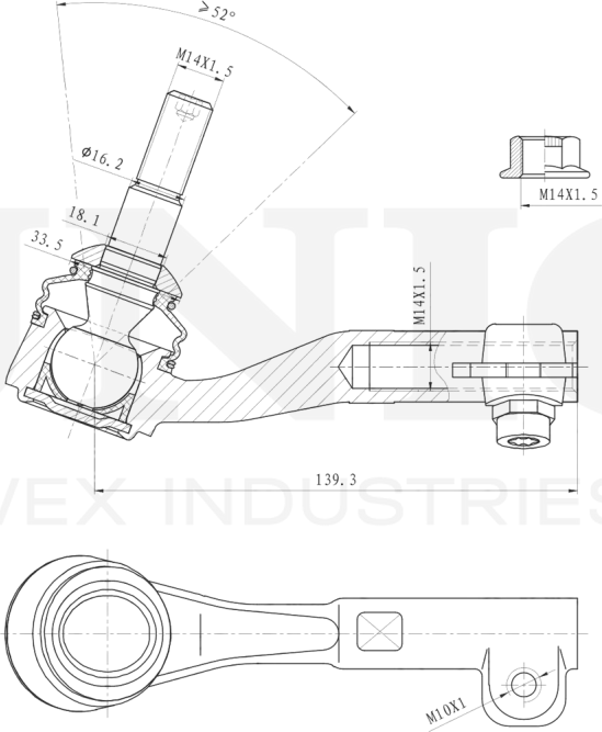 Наконечник рулевой тяги (Unio). Артикул SSP-10185