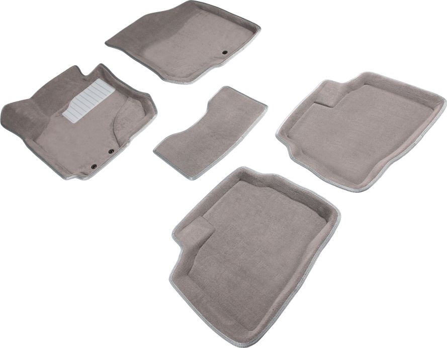 Коврики Seintex 3D ворсовые для салона Hyundai Elantra IV 2006-2010 Серые. Артикул 82014