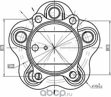 СТУПИЦА RR NISSAN QASHQAIX-TRAIL 13- 2WD (SAT). Артикул ST432024BA0A