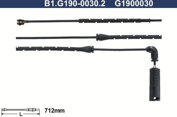 Датчик износа тормозных колодок  Galfer. Артикул B1.G190-0030.2