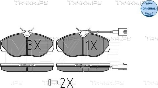 Тормозные колодки Meyle Original передние для Fiat Ducato II 1994-2002. Артикул 025 236 0219/W