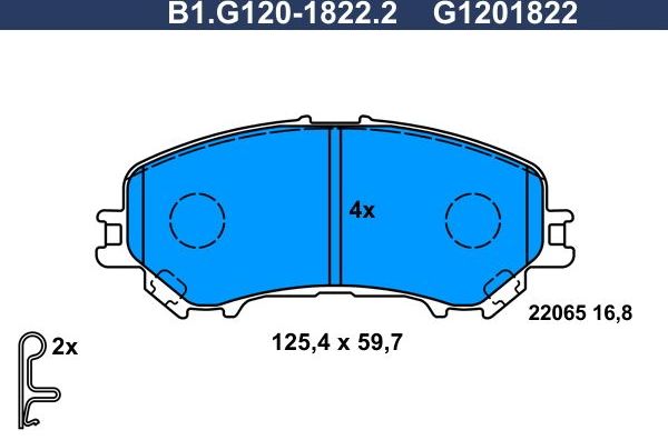 Тормозные колодки Galfer. Артикул B1.G120-1822.2