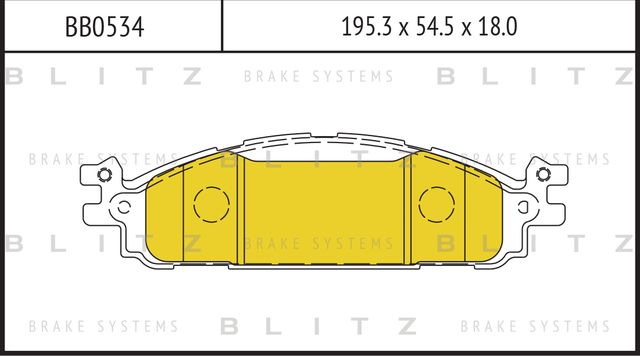 Колодки тормозные дисковые (Blitz). Артикул BB0534