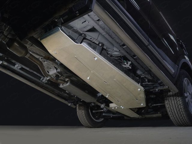 Защита алюминиевая ТСС (4 мм) для бака и адсорбера Geely Atlas Pro 2021-2026. Артикул ZKTCC00383